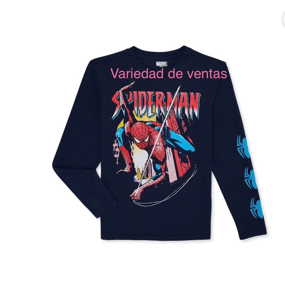 Spider-Man Boys Long Sleeve Graphic T-Shirt, Size 4-18